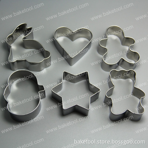 High Quality 6pcs Easter Stainless Steel Cookie Cutter Set